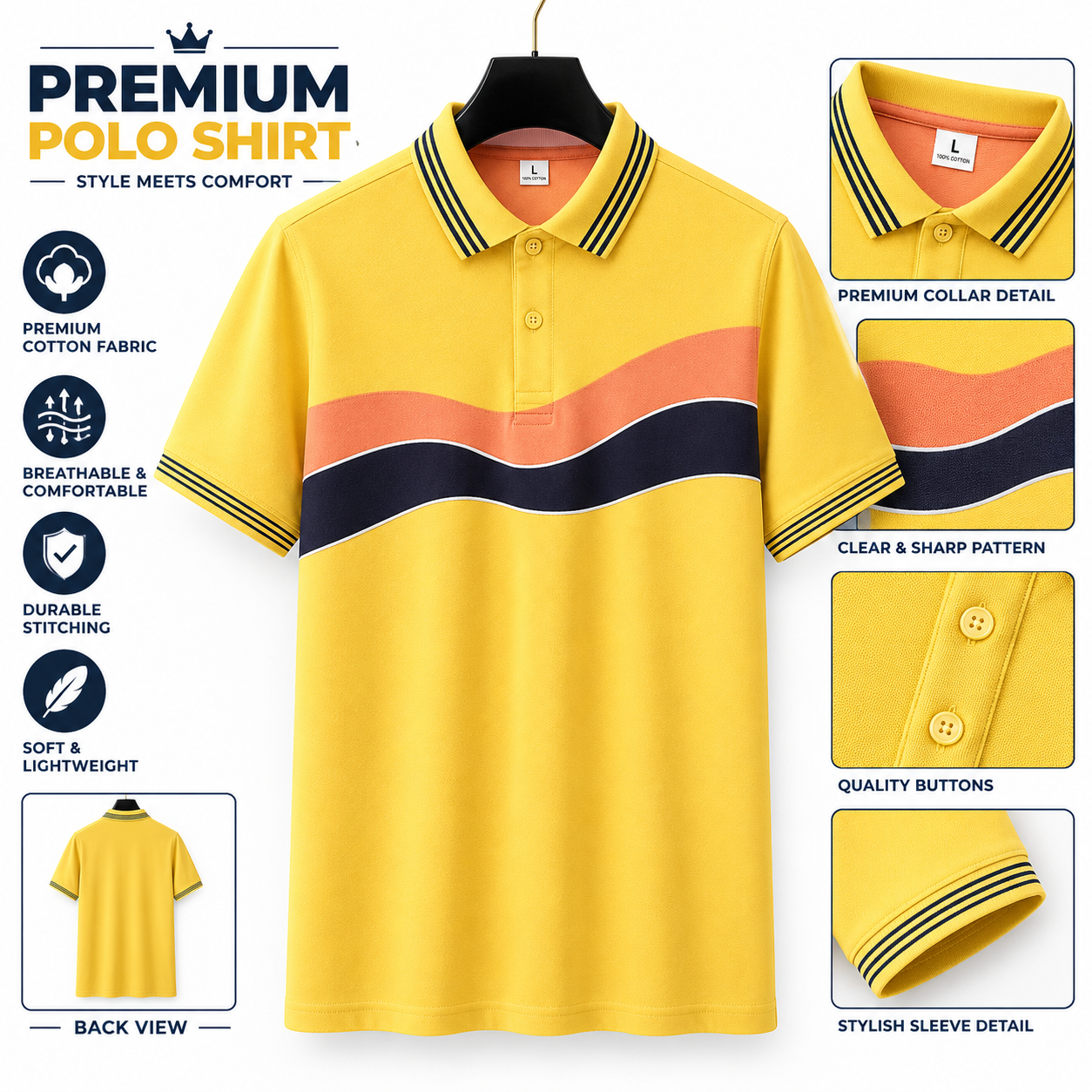 Premium Quality US Assn Smart Casual Polo PO-17C