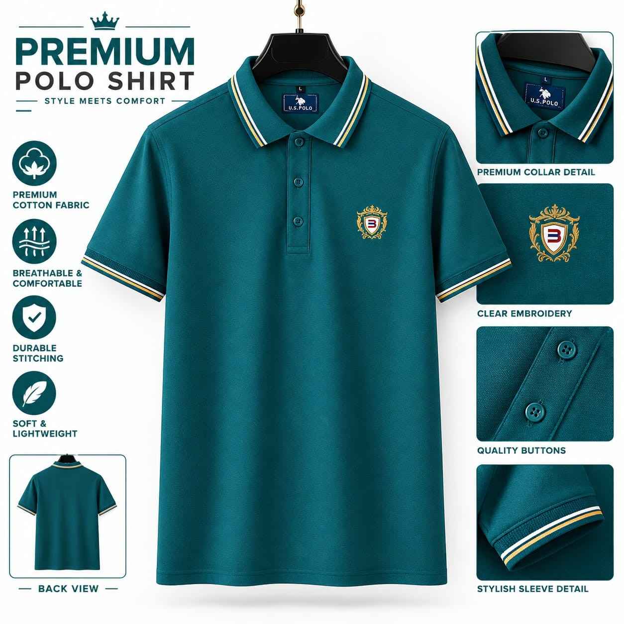 Premium Quality US Assn Smart Casual Polo PO-11P