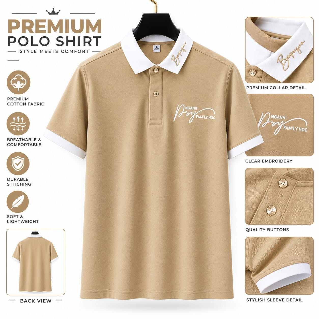 Premium Quality US Assn Smart Casual Polo PO-18BC