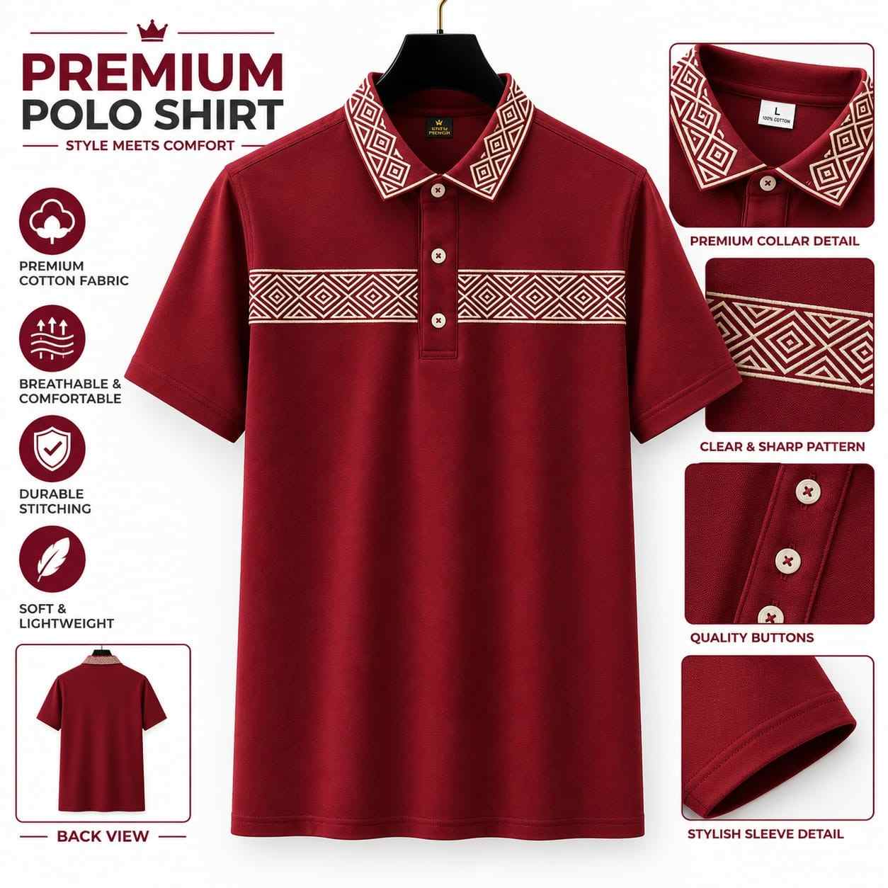 Premium Quality US Assn Smart Casual Polo PO-19