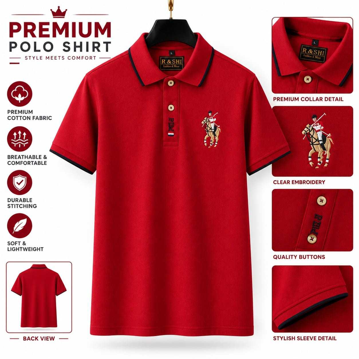 Premium Quality US Assn Smart Casual Polo PO-US8