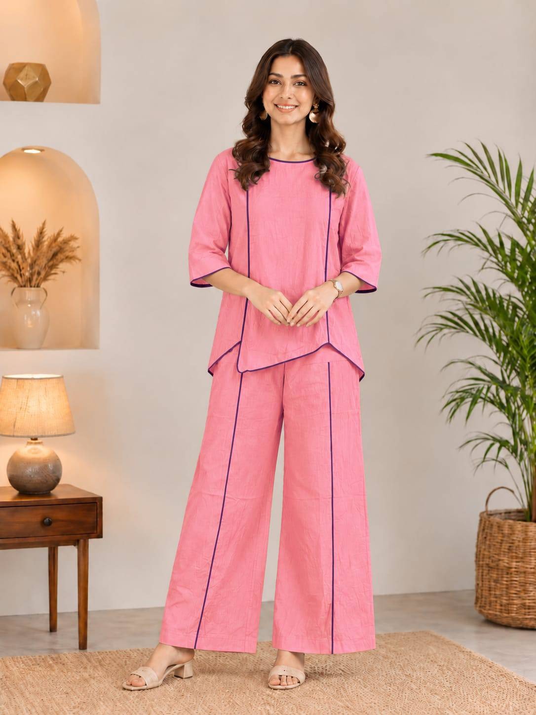 Women’s Top & Bottom Two Piece Western Tops LD-1Multi