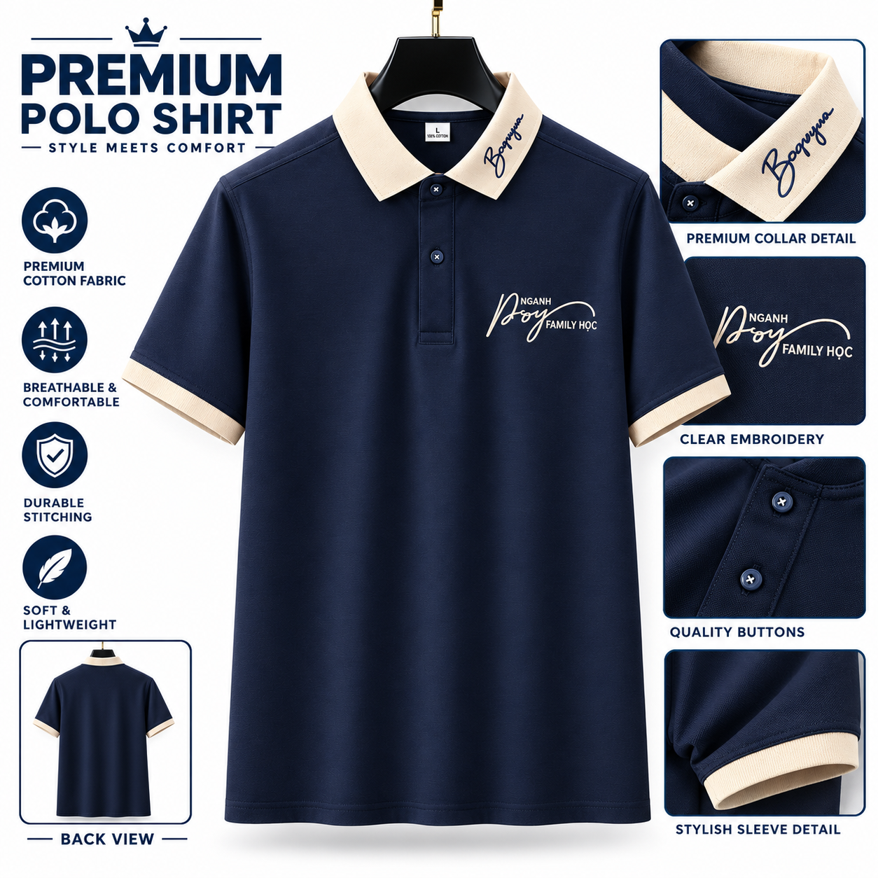 Premium Quality US Assn Smart Casual Polo PO-18N