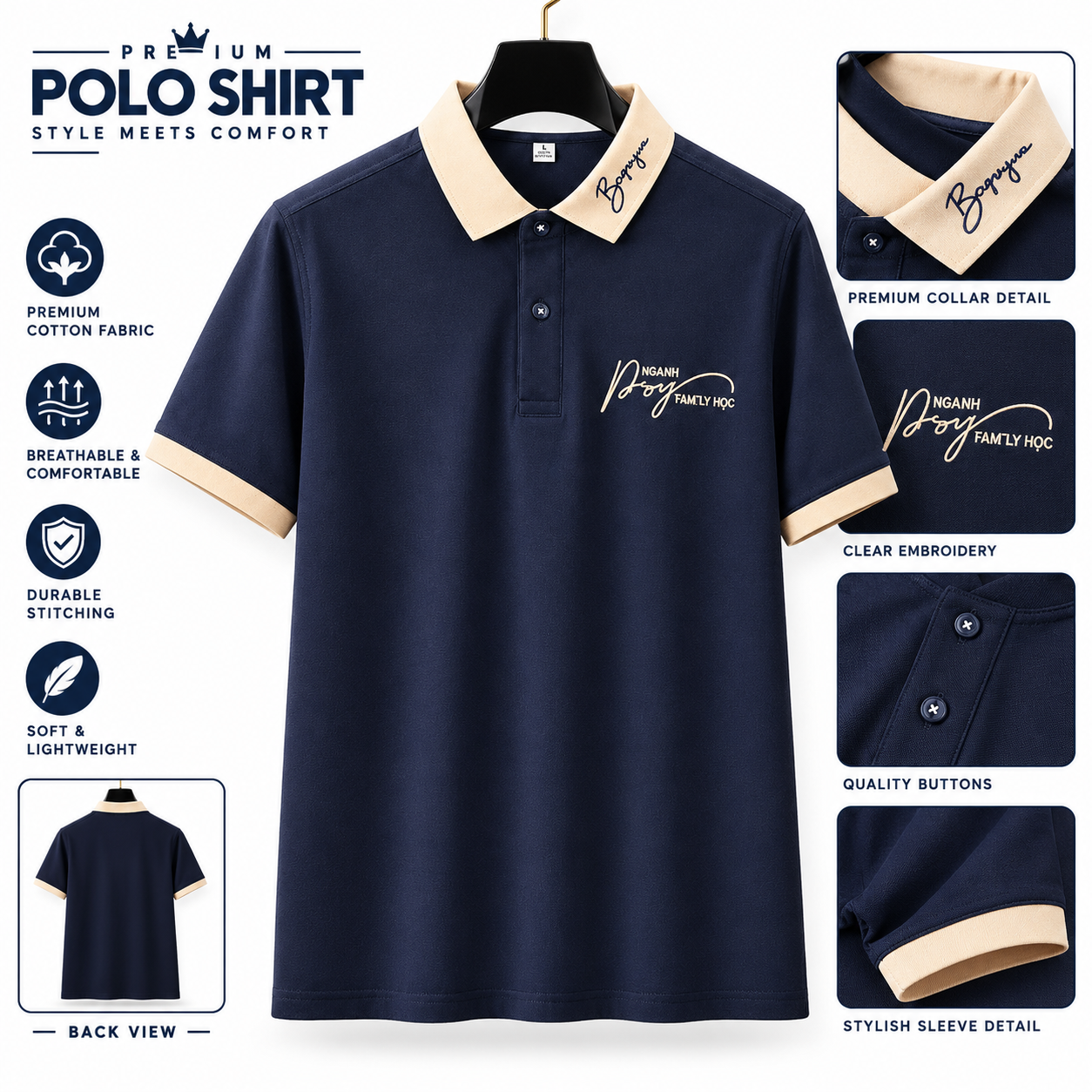 Premium Quality US Assn Smart Casual Polo PO-18N