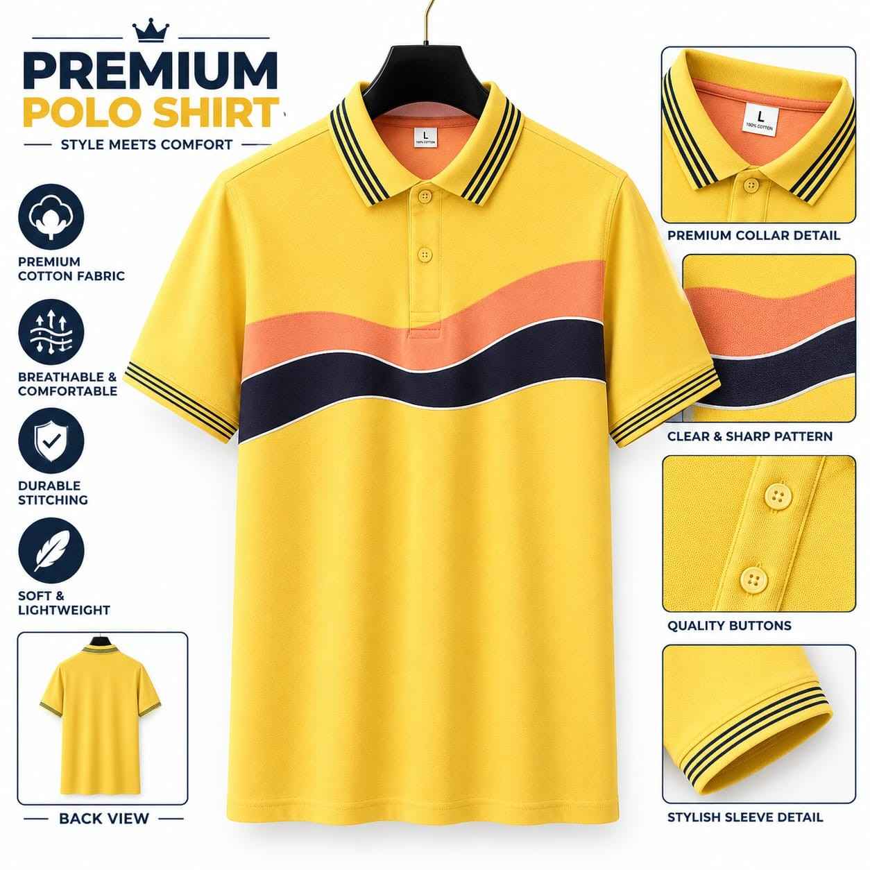 Premium Quality US Assn Smart Casual Polo PO-17C