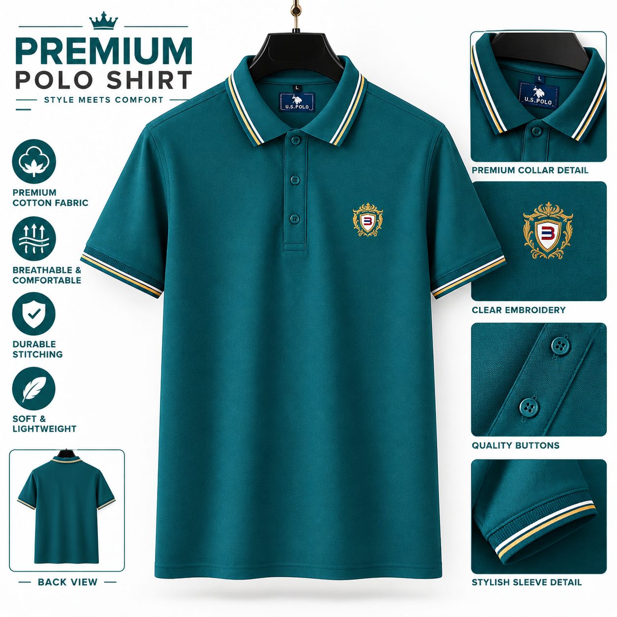 Premium Quality US Assn Smart Casual Polo PO-11P